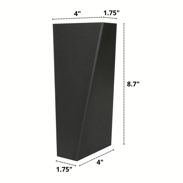 Modern geometric LED wall lights dimensions